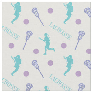 Coola Färger Female Lacrosse Player Mönster Tyg