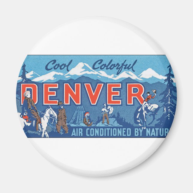 Coola - färgfull Denver Magnet (Framsidan)