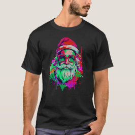 Coola Färgfull jul Jultomten Ansikte T Shirt