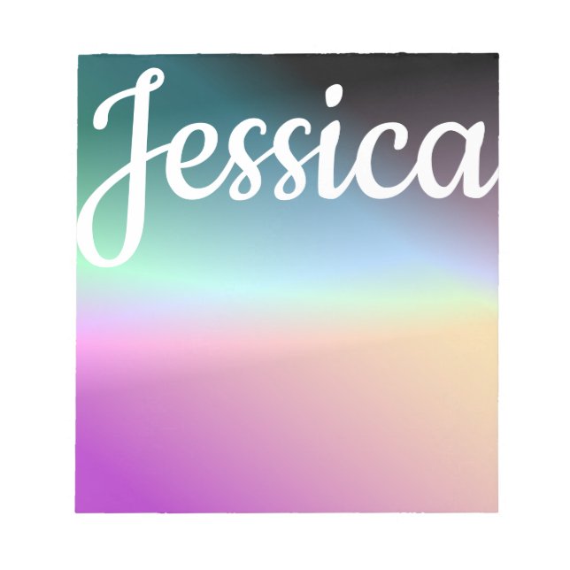 Coola Färgfull ombre-övertoningar och skript Anteckningsblock (Framsida)