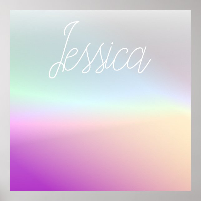 Coola Färgfull ombre-övertoningar och skript Poster (Framsidan)