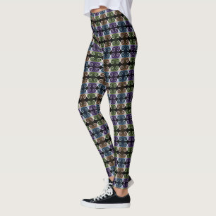 COOLA Färgfylld Spiral Abstrakt Mönster Leggings