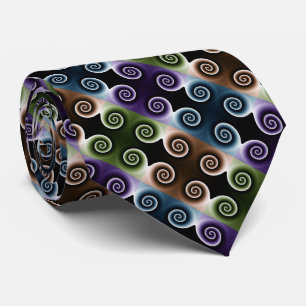 COOLA Färgfylld Spiral Abstrakt Mönster Slips