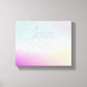 Coola färgglada ombre-graderingar & din text canvastryck