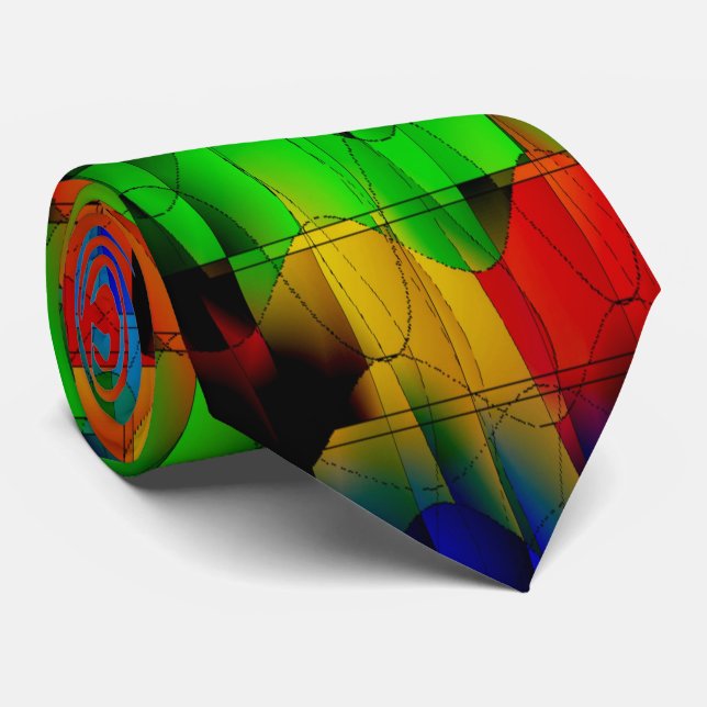 Coola - färglös modern abstrakt konst slips (Rullad)
