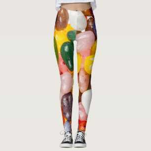 Coola färglös söt Påsk Jelly Beans Candy Leggings