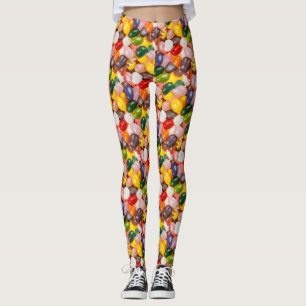 Coola färglös söt Påsk Jelly Beans Candy Leggings