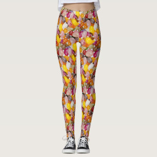 Coola färglös söt Påsk Jelly Beans Candy Leggings