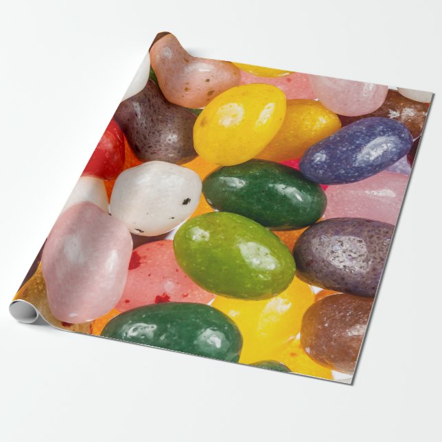 Coola färglös söt Påsk Jelly Beans Candy Presentpapper (Utrullad)