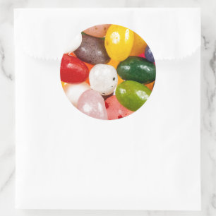 Coola färglös söt Påsk Jelly Beans Candy Runt Klistermärke