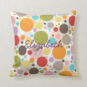 Coola färglöst trendig giftiga bubblor polka dot kudde