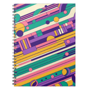 Coola, färgstark 80s/90s, designad anteckningsbok