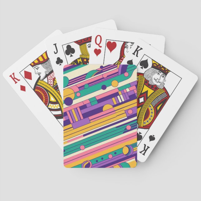 Coola, färgstark 80s/90s, designad casinokort (Baksidan)