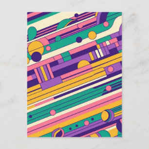 Coola, färgstark 80s/90s, designad helg vykort
