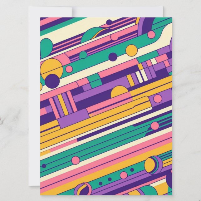 Coola, färgstark 80s/90s, designad julkort (Framsida)