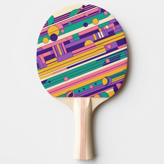 Coola, färgstark 80s/90s, designad pingisracket (Framsidan)