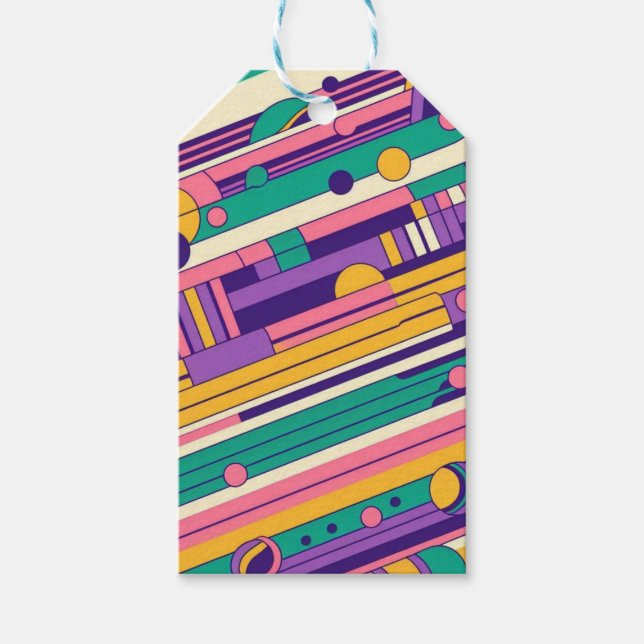 Coola, färgstark 80s/90s, designad presentetikett (Framsidan)