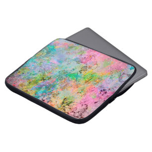 Coola: färgstark färg abstrakt marmor bild laptop sleeve