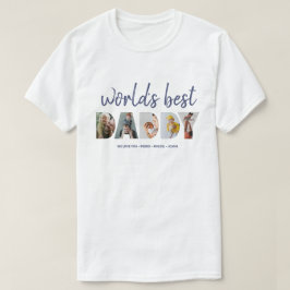 Coola Fars dag Photo Collage Worlds Bästa pappa T Shirt