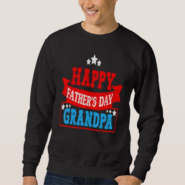 Coola Fars dag Quote Lycklig Fars dag Grandpa Lång Ärmad Tröja (Framsida)