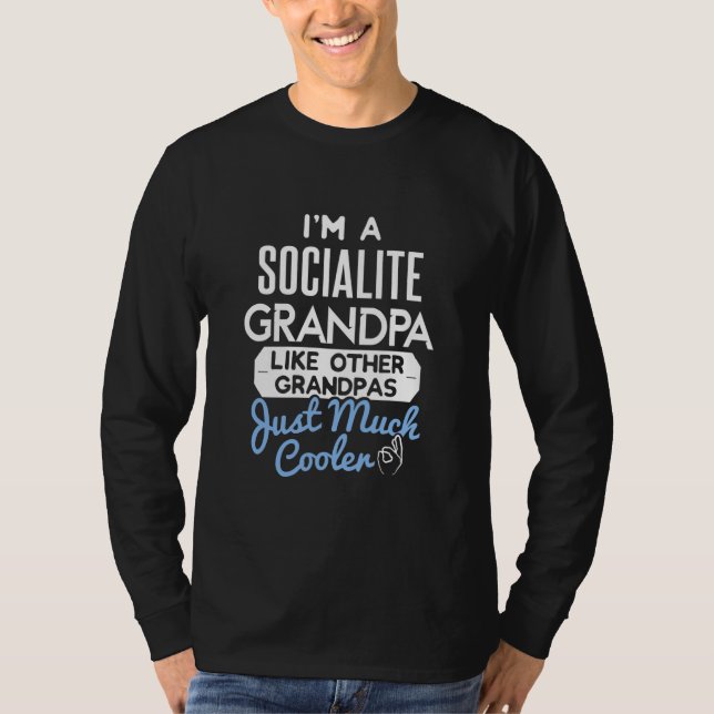 Coola Fars dag Socialite Grandpa  T Shirt (Framsida)