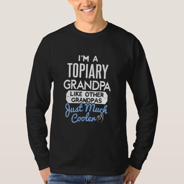 Coola Fars dag Topiary Grandpa  T Shirt (Framsida)
