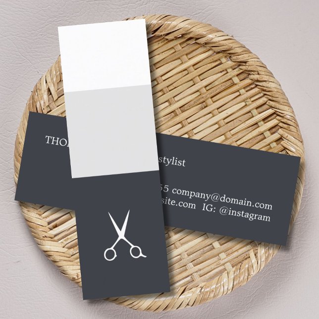 Coola Färsk blå vit Rand Stylist Mini Visitkort (Skapare uppladdad)