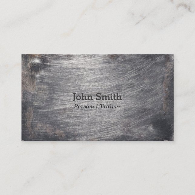 Coola Faux-Affärskort med utspröd Metall Fitness Visitkort (Framsida)