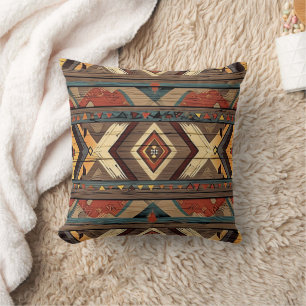 Coola faux Aztec wood mönster Kudde