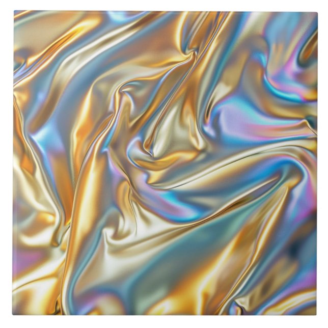 Coola faux foil mönster keramisk platta kakelplatta (Framsidan)