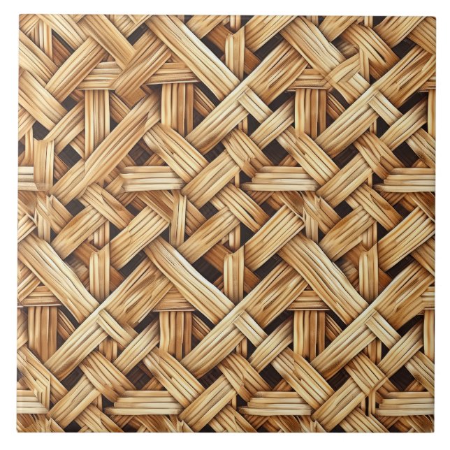 Coola faux weave mönster kakelplatta (Framsidan)