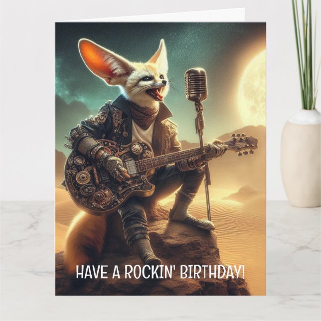 Coola Fennec Fox Sten Acoustic Guitar in Desert Kort (Framsida)