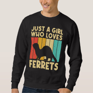 Coola Ferret for Girls Women Ferret Pet Animal Lång Ärmad Tröja