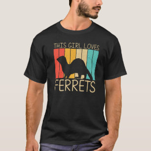 Coola Ferret for Girls Women Ferret Pet Animal T Shirt