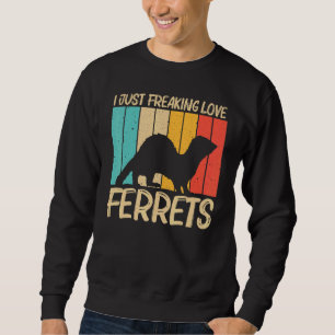 Coola Ferret För manar Women Ferret Pet Animal 5 Lång Ärmad Tröja