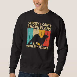 Coola Ferret För manar Women Ferret Pet Animal 5 Lång Ärmad Tröja
