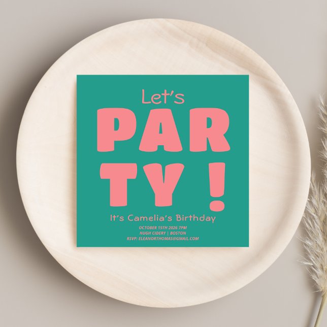 Coola fetstilt Rosa gör att det går att ångra föde Inbjudningar (Skapare uppladdad)