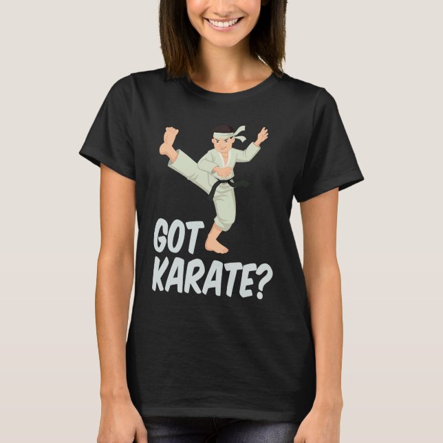 Coola Fick Karate Stridsflytt Karate Instruktörer T Shirt (Framsida)