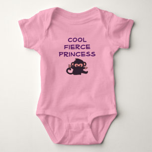 Coola Fierce Princess Funny Cute Ninja Monkey T Shirt