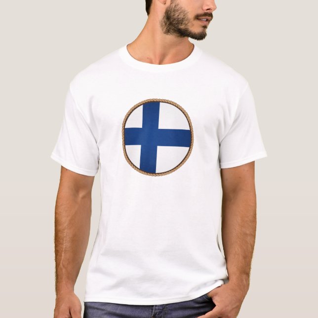 Coola Finland Flagga Seal T Shirt (Framsida)