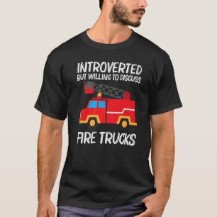 Coola Fire Lastbil Art För manar Women Kids Firelå T Shirt