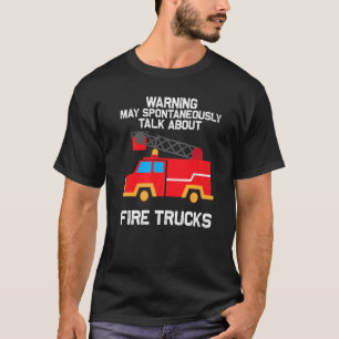 Coola Fire Lastbil För manar Women Kids Firelångtr T Shirt