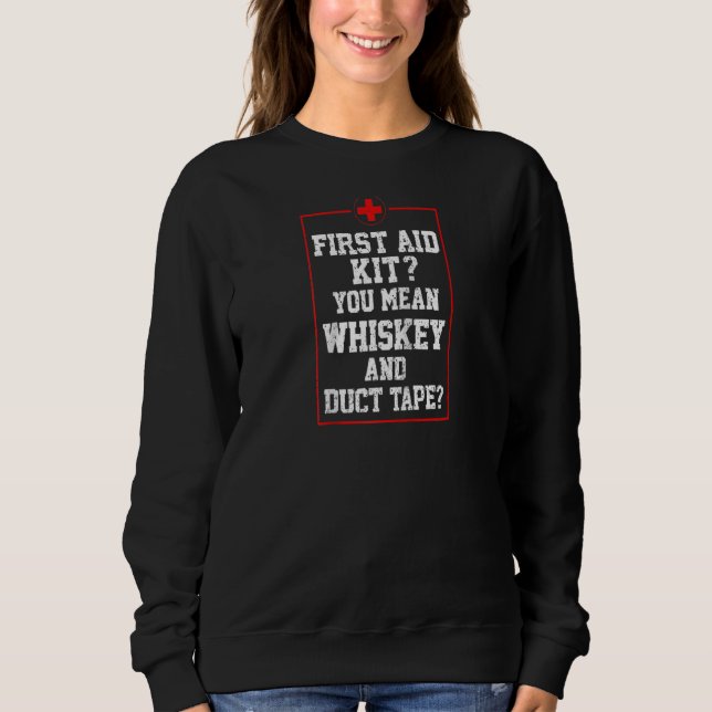 Coola First Aid Kit Whiskey Duct Tape Funny Joke D T Shirt (Framsida)