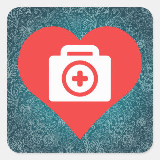 Coola First Aid Kits Picto Fyrkantigt Klistermärke