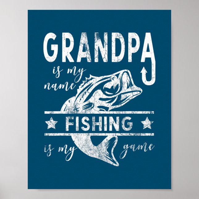 Coola Fishing Grandpa Design Poster (Framsidan)