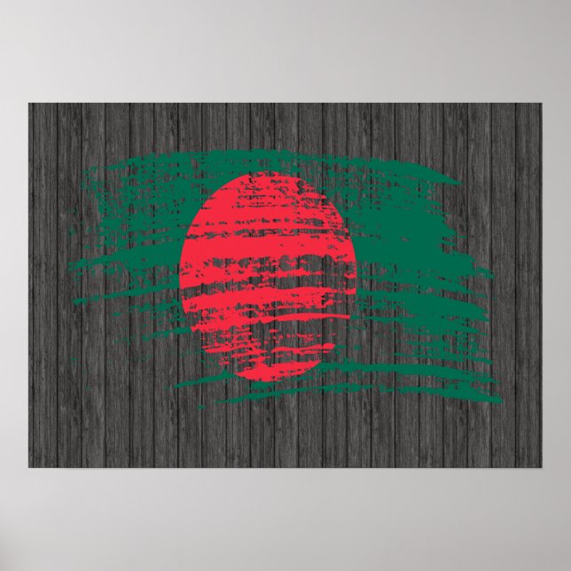 Coola flagga design från Bangladesh Poster (Framsidan)