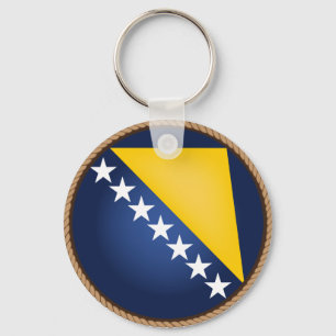 Coola Flagga Seal för Bosnien och Hercegovina Nyckelring