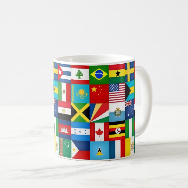 Coola Flaggor i världen Kaffemugg (Framsida höger)