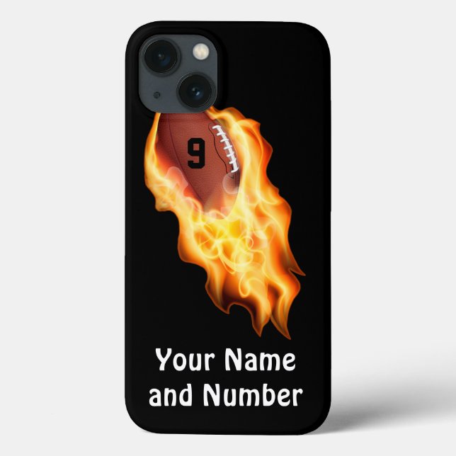 Coola Flaming Personlig Football iPhone 6 Fodral (Baksida)