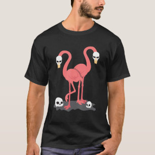 Coola Flamingo Animal Bird Döskallar Roligt T Shirt